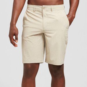 10.5" Khaki Rotary Hybrid Swim Shorts W30
